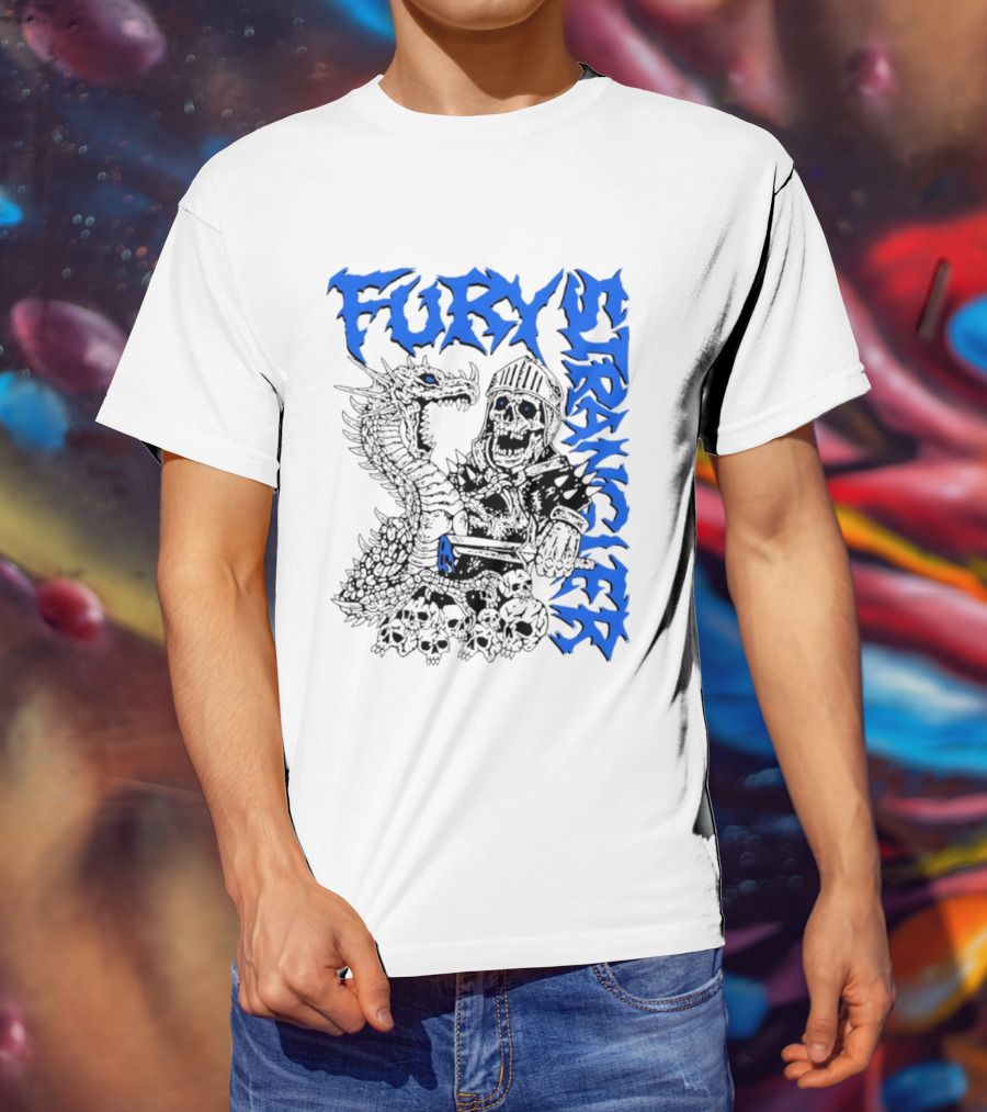Fury Stranger Skeleton Knight And Dragon T-Shirt