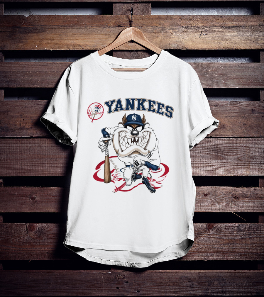 NY Yankees Tasmanian Devil Looney Tunes Baseball MLB T-Shirt