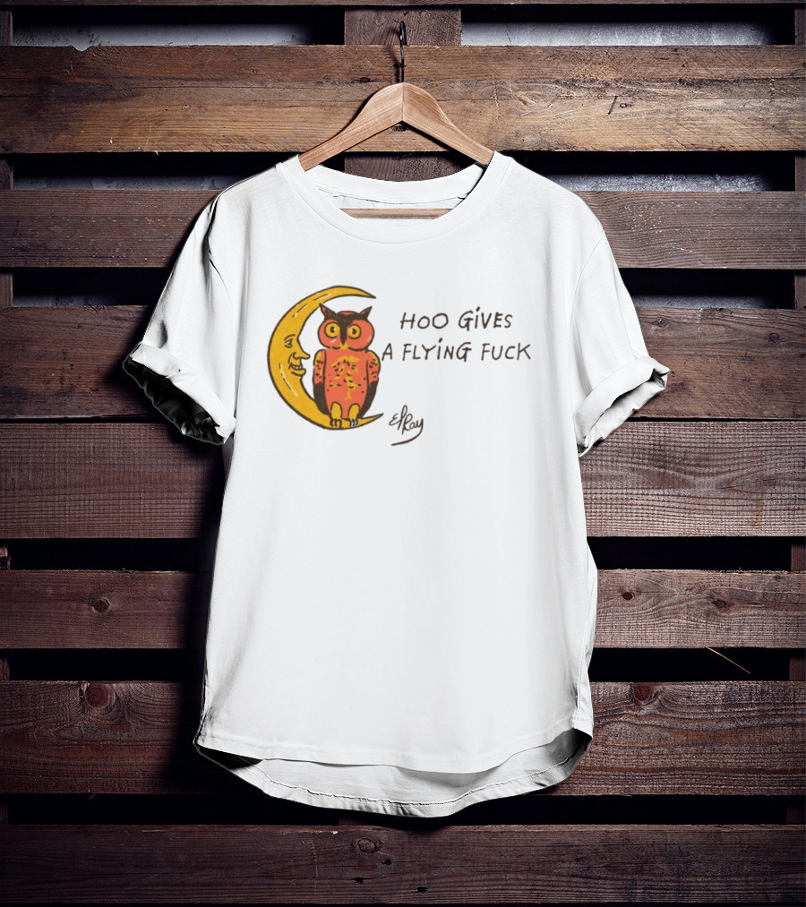 Hoo Gives A Flying Fuck Owl Moon Elyx T-Shirt