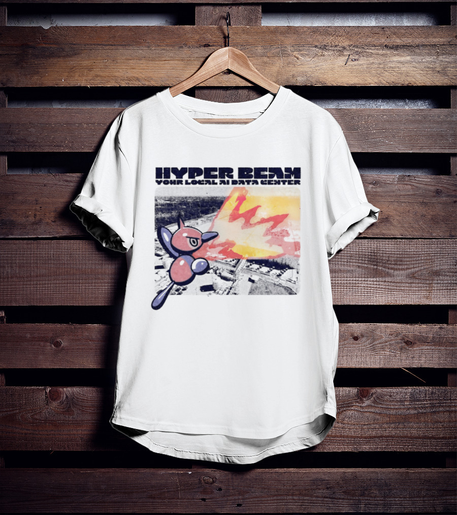 Porygon Hyper Beam Your Local AI Data Center Explosion T-Shirt
