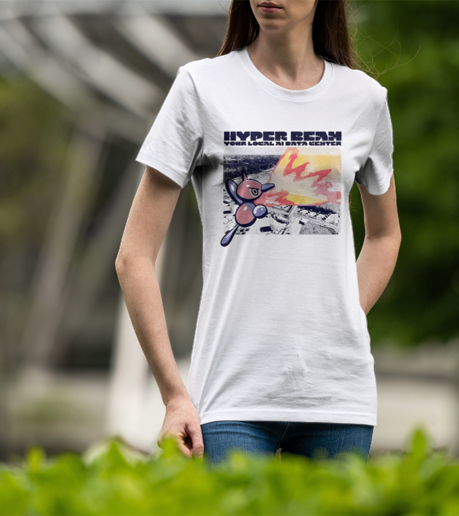 Porygon Hyper Beam Your Local AI Data Center Explosion T-Shirt