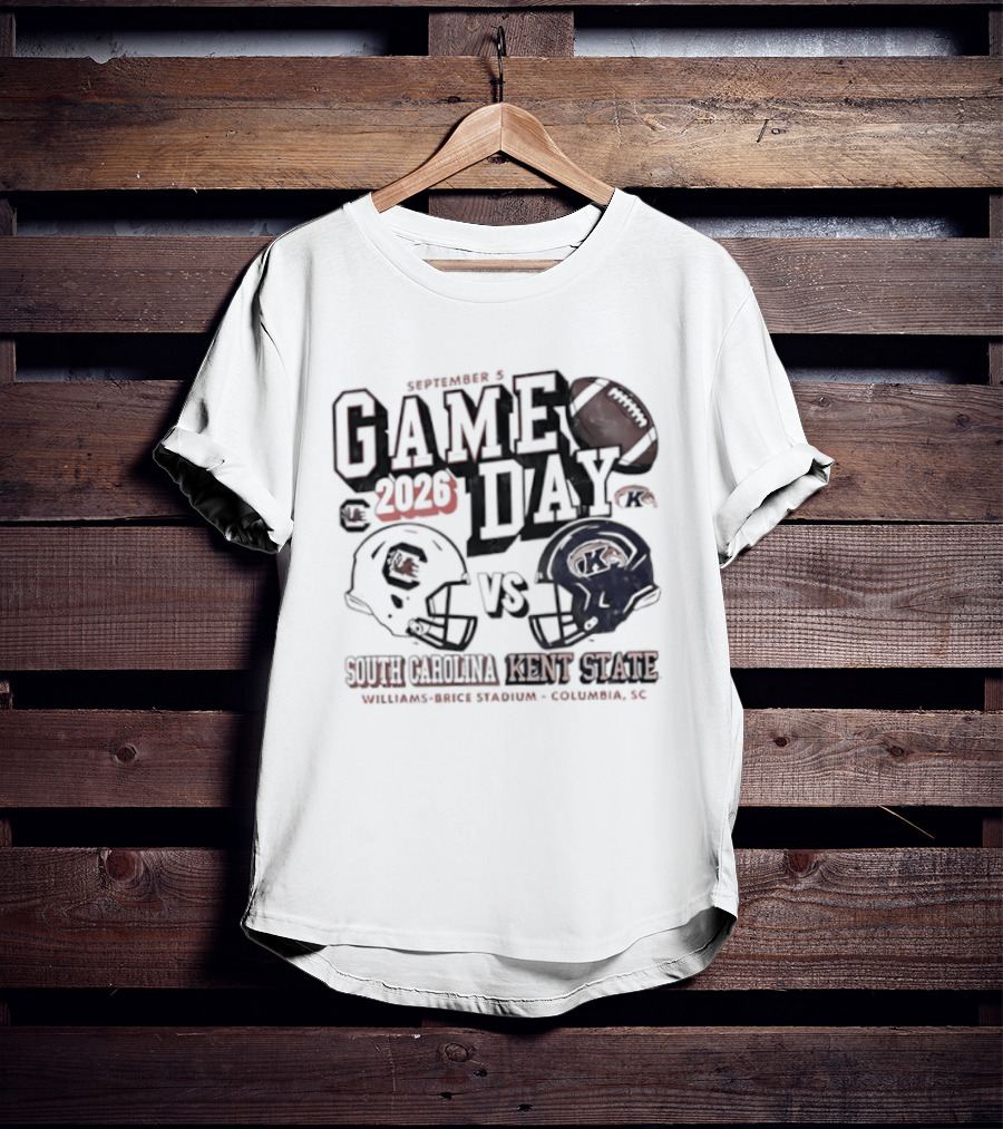 South Carolina Vs Kent State 2026 Game Day Football Helmets Williams Brice Stadium Columbia SC T-Shirt