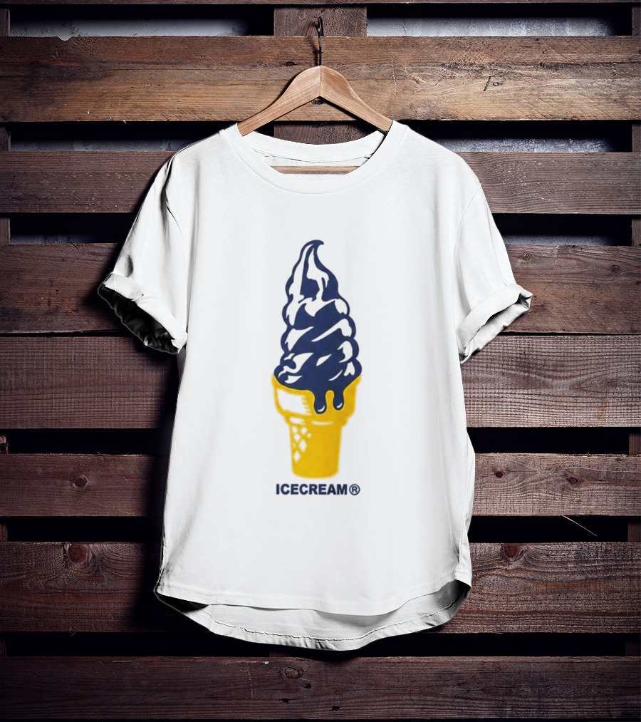 Trevor Goosby Ice Cream Blue And Yellow Cone T-Shirt