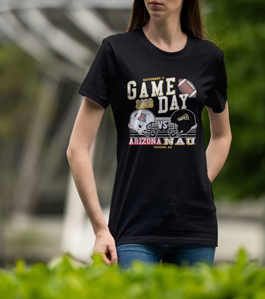 Arizona NAU Game Day September 5 2026 Tucson Helmets Football T-Shirt