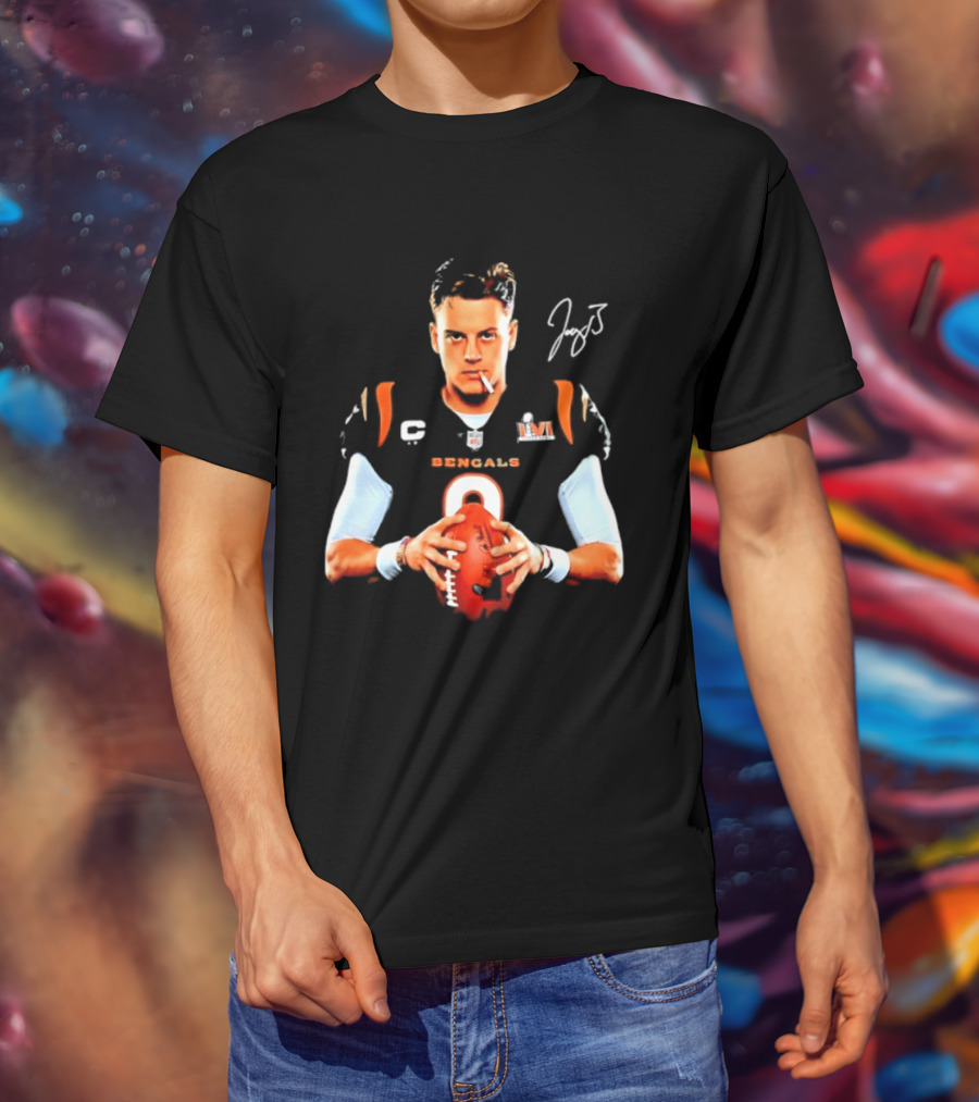 Cincinnati Bengals Joe Burrow Smoking Joey B Signature T-Shirt