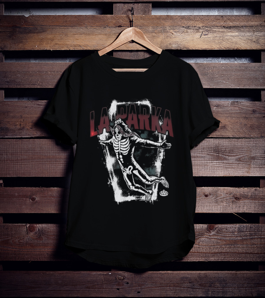La Parka Skeleton Coffin Art AAA Wrestling T-Shirt