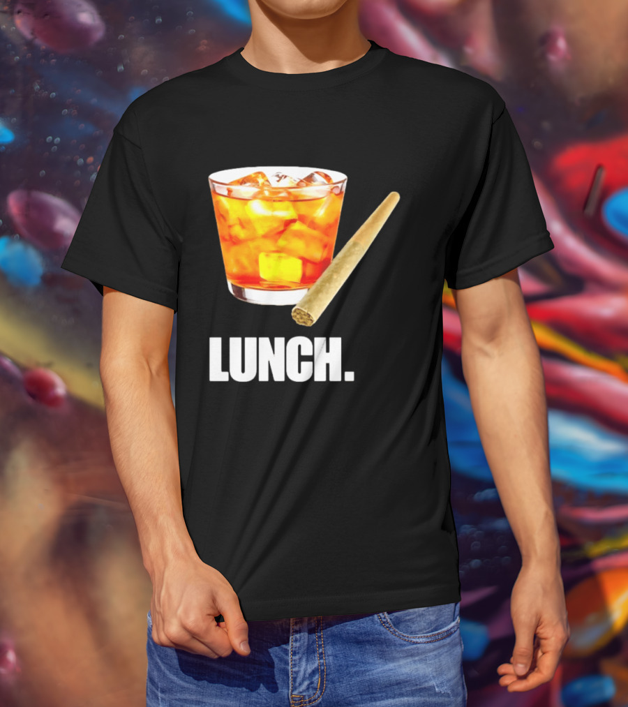 Lunch Whiskey Cigar Drinking Smoking T-Shirt