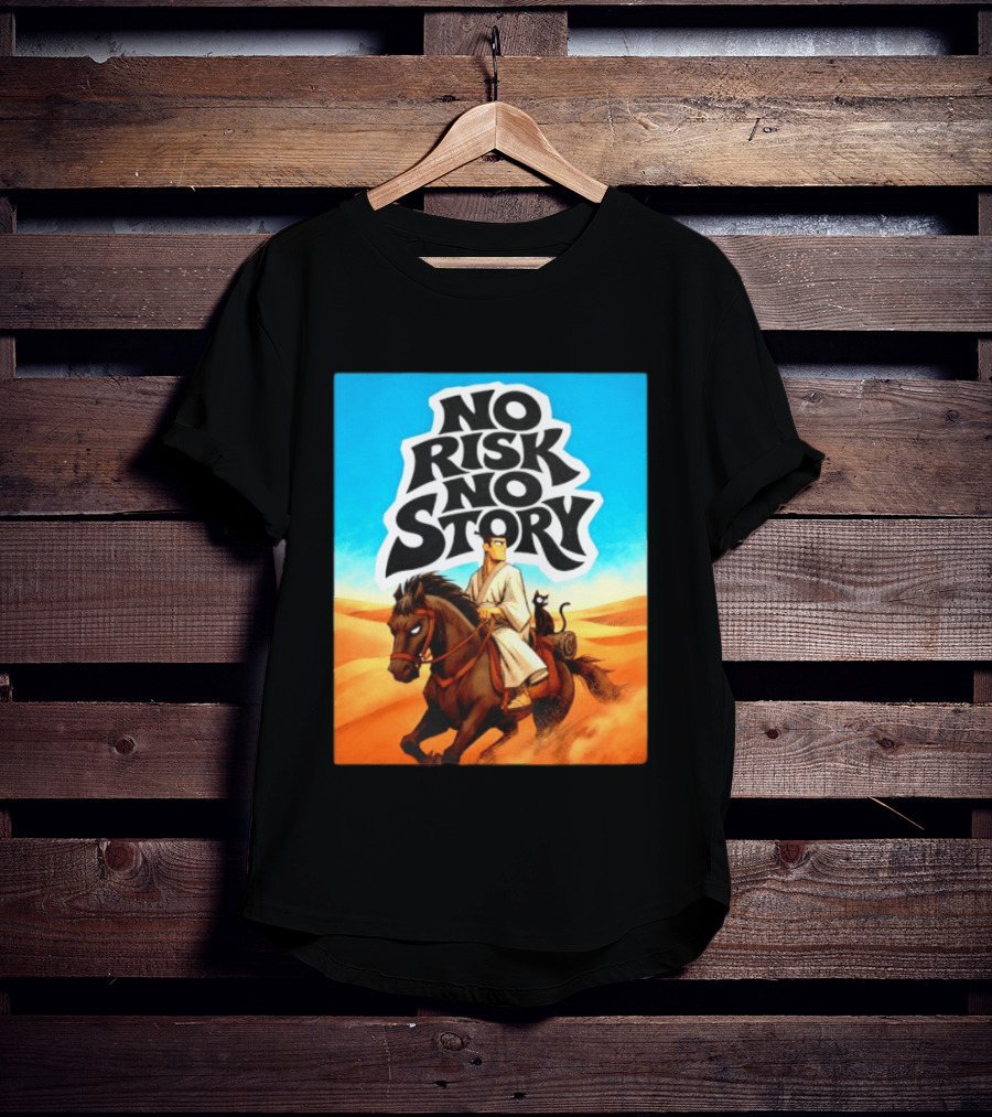 No Risk No Story Samurai Jack Cartoon Network Desert Adventure T-Shirt