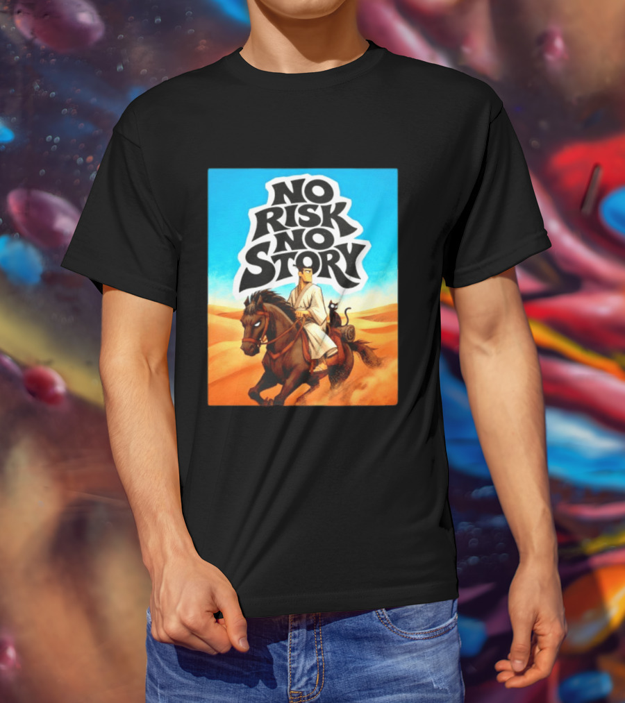 No Risk No Story Samurai Jack Cartoon Network Desert Adventure T-Shirt