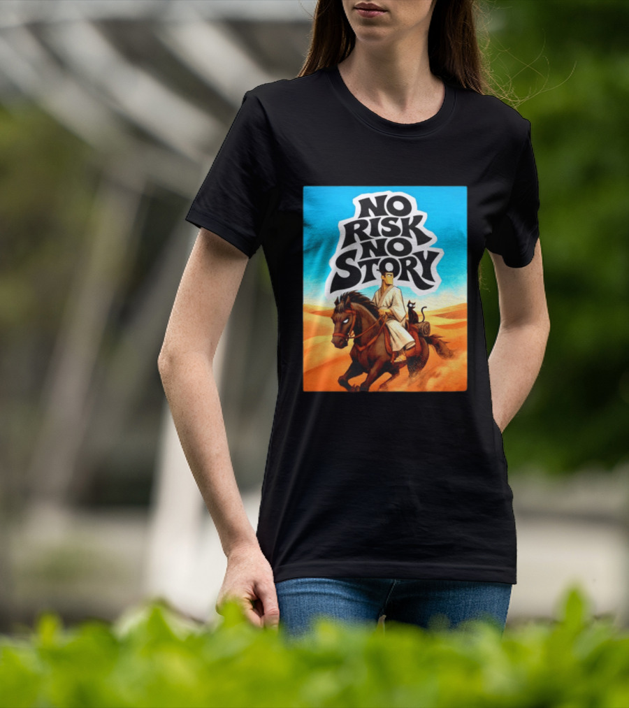 No Risk No Story Samurai Jack Cartoon Network Desert Adventure T-Shirt
