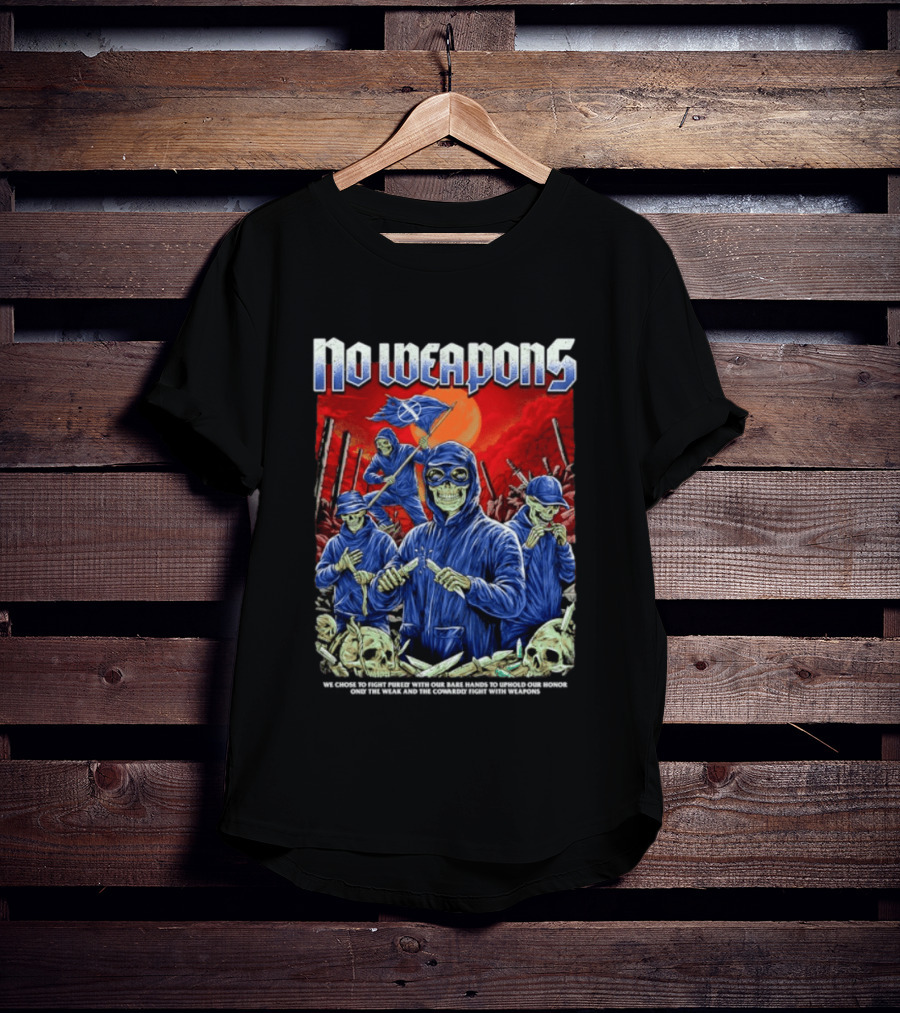 No Weapons Skeleton Warriors Bare Hands Honor Fight T-Shirt