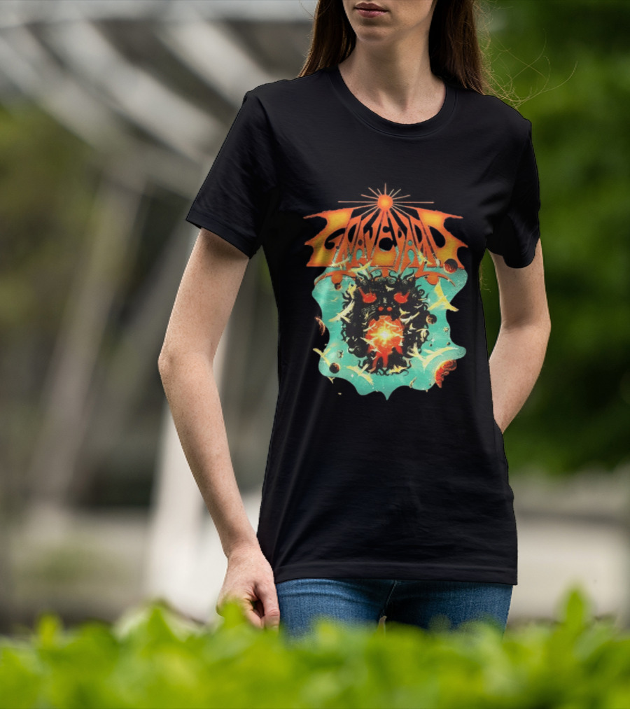 Graveyard Cosmic Energy Explosion With Surreal T-Shirt