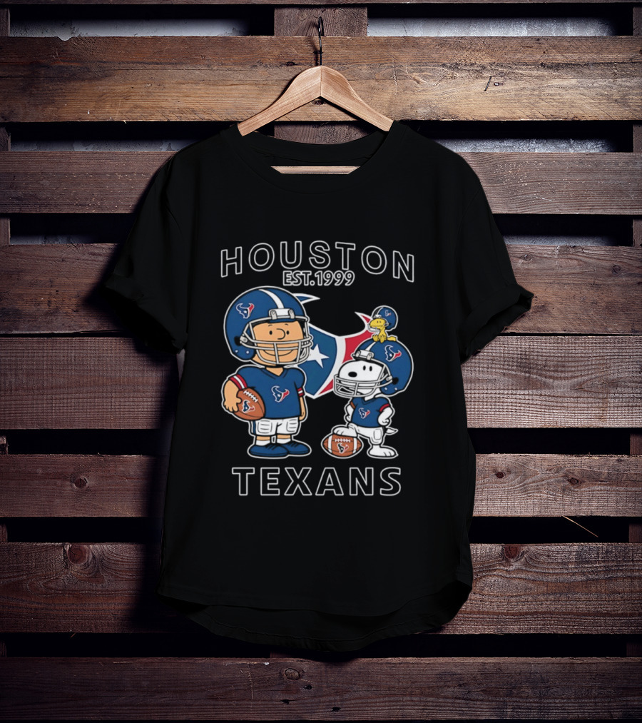 Houston Texans Est. 1999 Charlie Brown Snoopy Football Team T-Shirt
