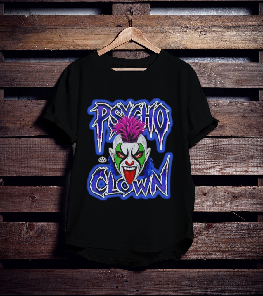 Psycho Clown AAA Superstar Wild Face T-Shirt