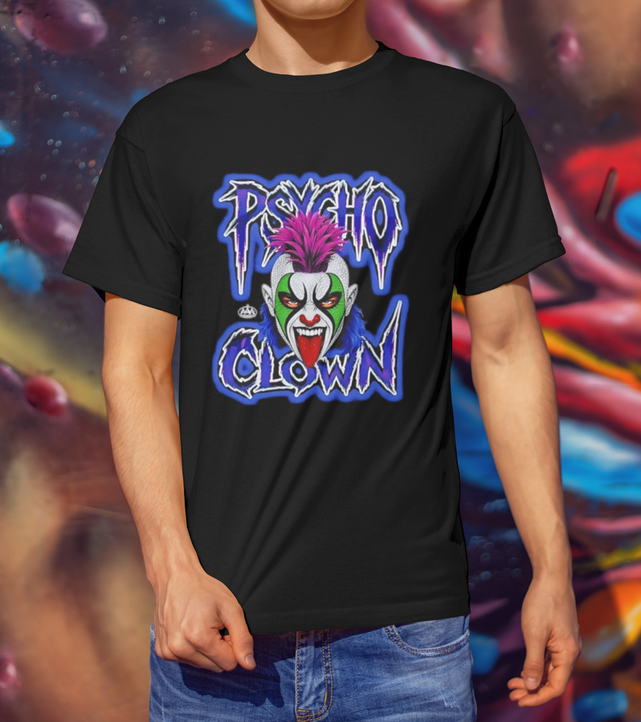Psycho Clown AAA Superstar Wild Face T-Shirt