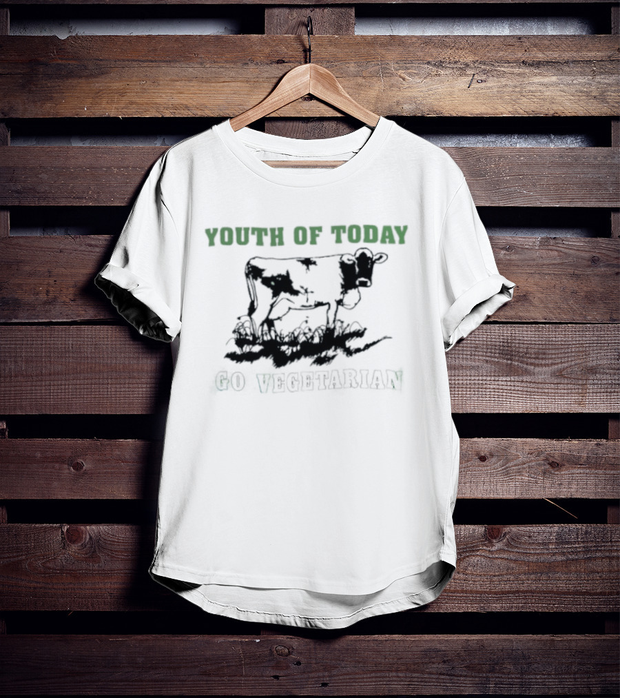 Youth Of Today Go Vegetarian Milk Is For Babies Hardcore Punk T-Shirt