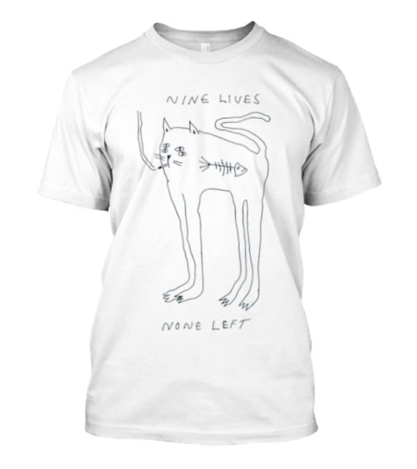 Nine Lives None Left Cat Smoking T-Shirt