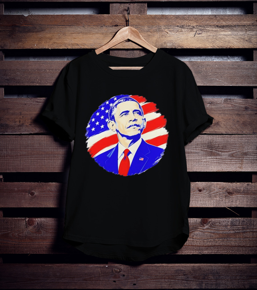 Barack Obama American Flag US President T-Shirt