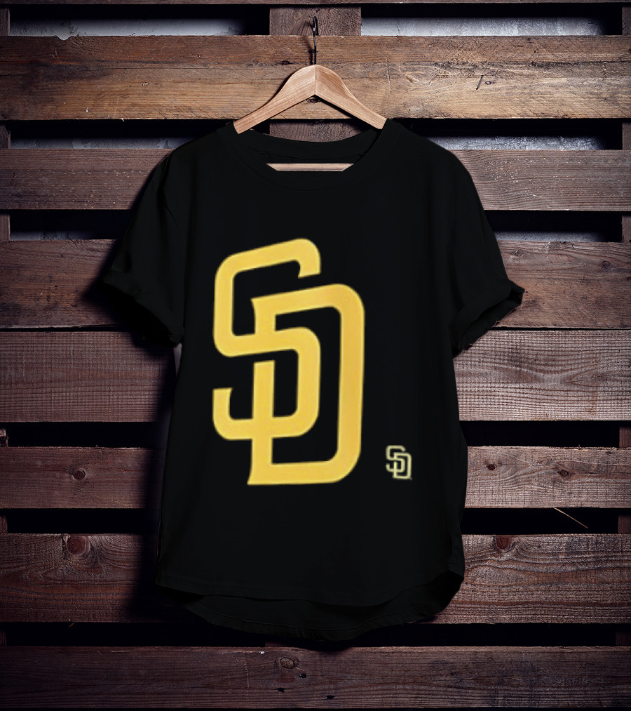 San Diego Padres SD Logo Cartoon 2 Sided T-Shirt