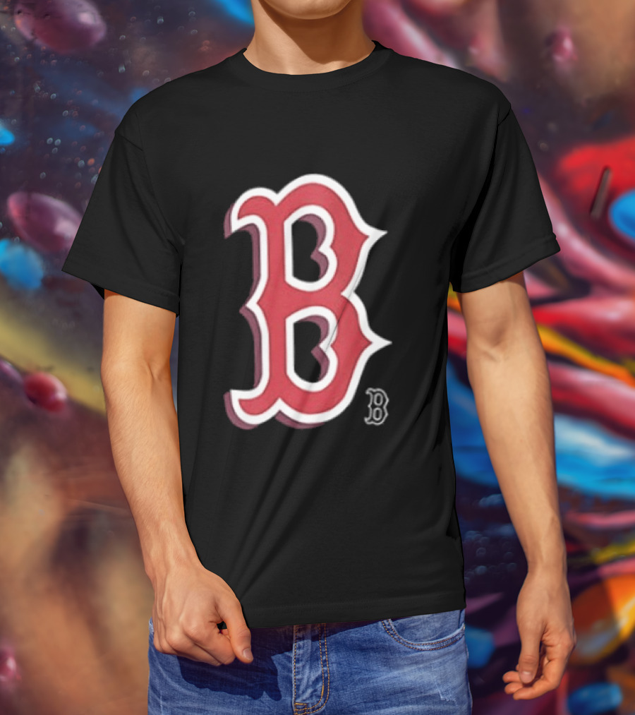 Boston Red Sox Cartoon B Two Sided T-Shirt