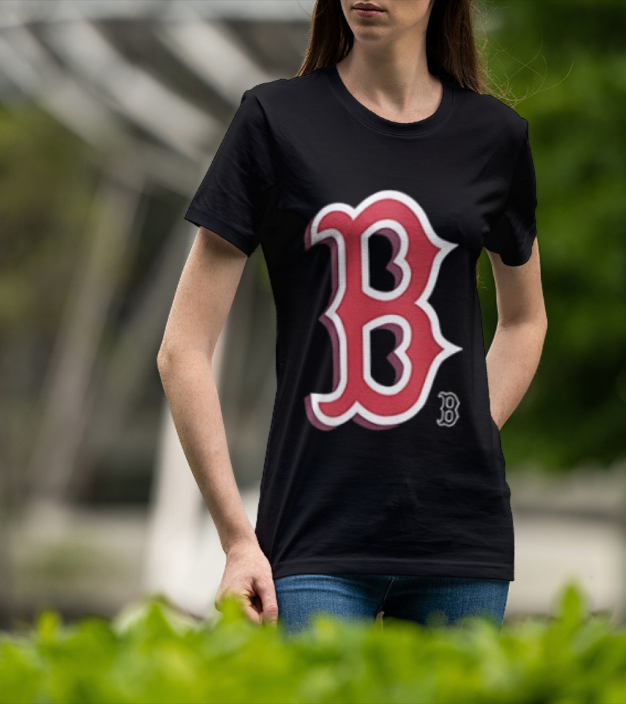 Boston Red Sox Cartoon B Two Sided T-Shirt