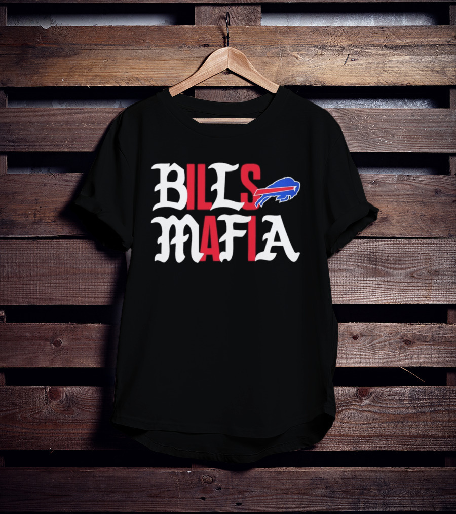 Buffalo Bills Mafia Wordmark With Team T-Shirt