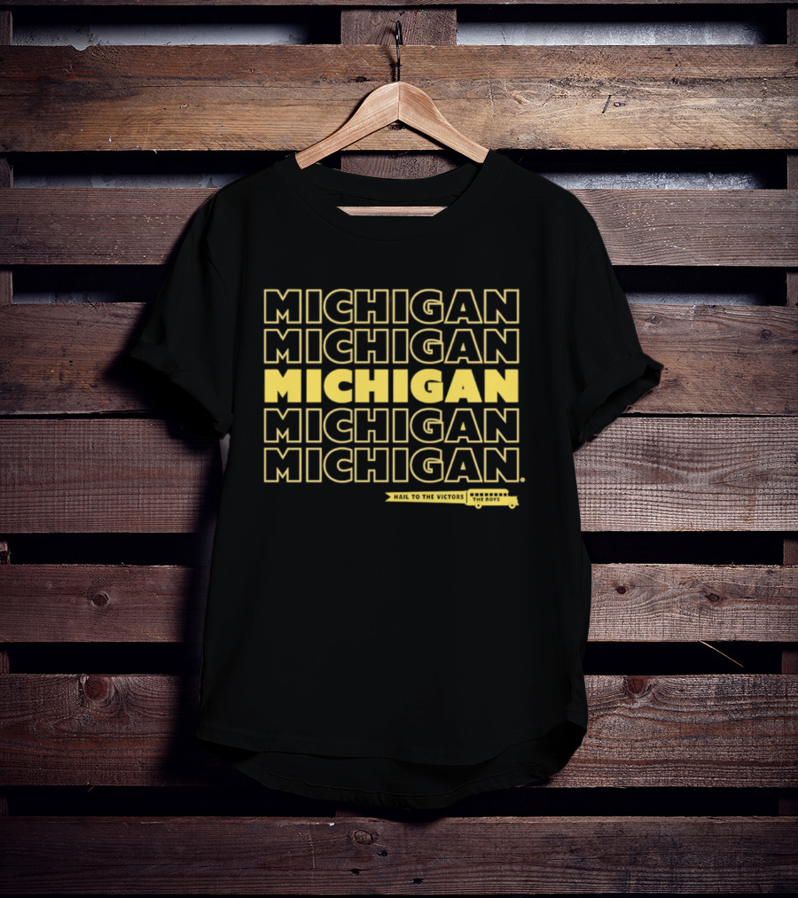 Bussin' X Michigan Hail To The Victors The Boys Michigan Wolverines Fans T-Shirt