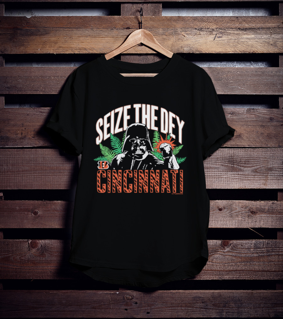 Cincinnati Bengals Star Wars Seize The Dey Darth Vader And Yoda T-Shirt
