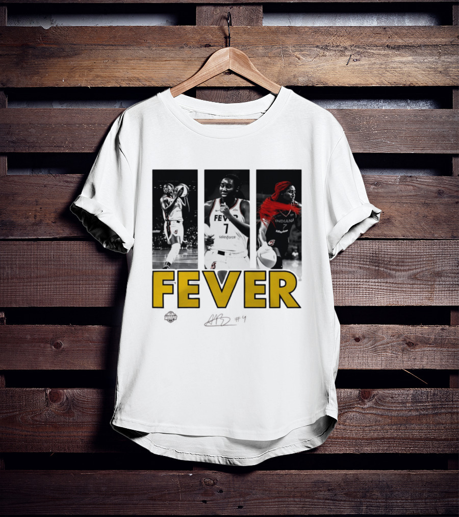 Indiana Fever Aliyah Boston WNBA Player Collage Signature T-Shirt