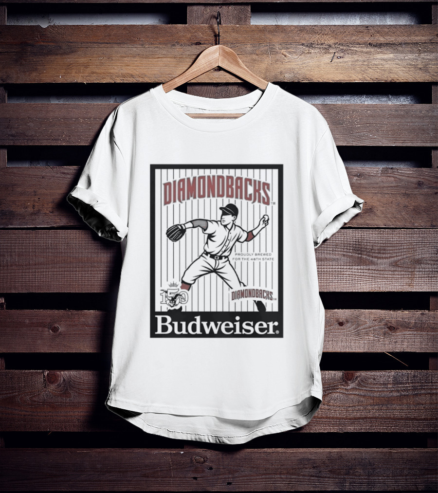 Arizona Diamondbacks Baseball Celebrating 150 Years Budweiser T-Shirt