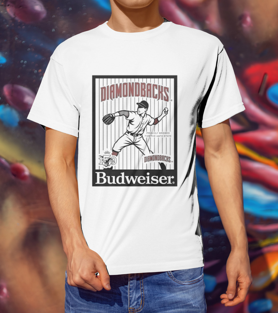 Arizona Diamondbacks Baseball Celebrating 150 Years Budweiser T-Shirt