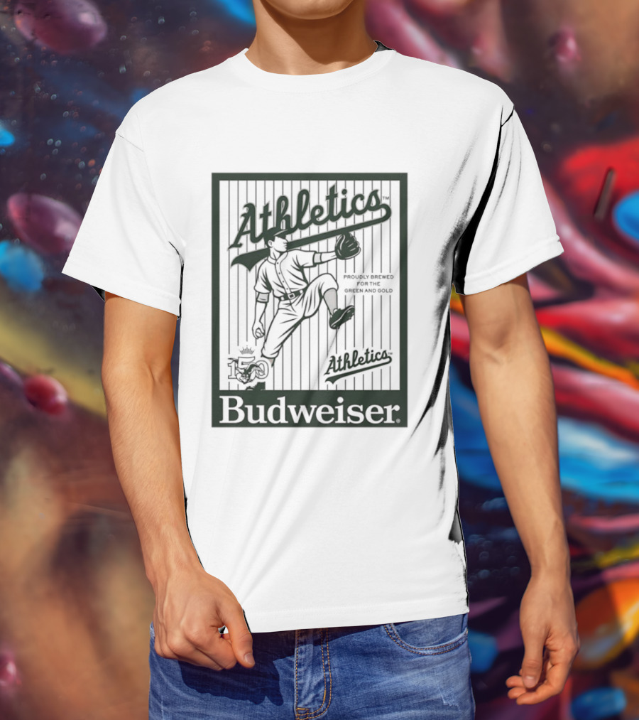 Athletics Baseball Budweiser 150 Years Celebration T-Shirt