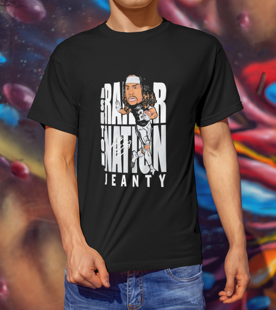 Las Vegas Raiders Raider Nation Ashton Jeanty Caricature T-Shirt