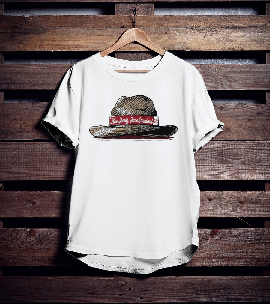 New Sheriff Same Standard 18 Hat Graphic With Textured T-Shirt