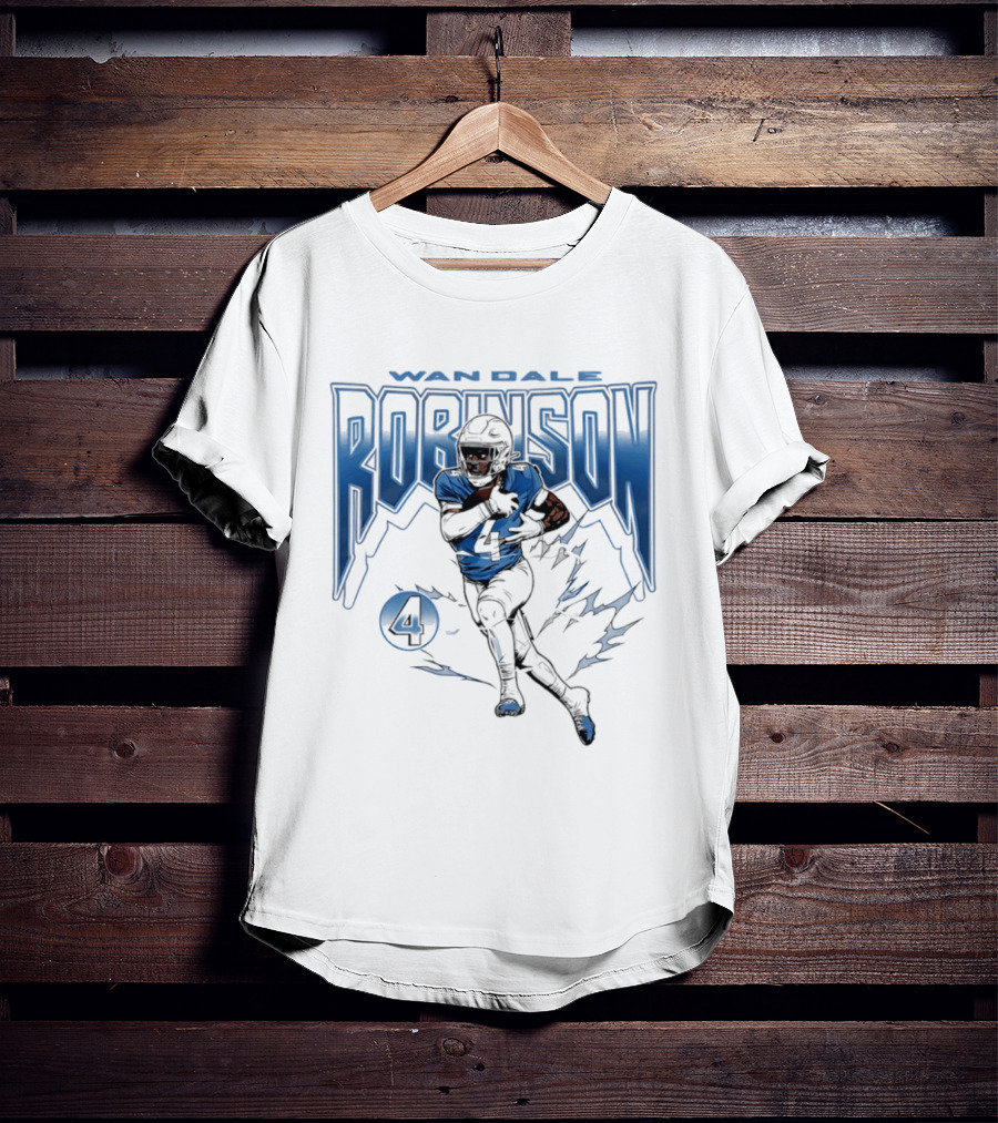 Wan'Dale Robinson 4 Tennessee Titans Lightning Burst T-Shirt