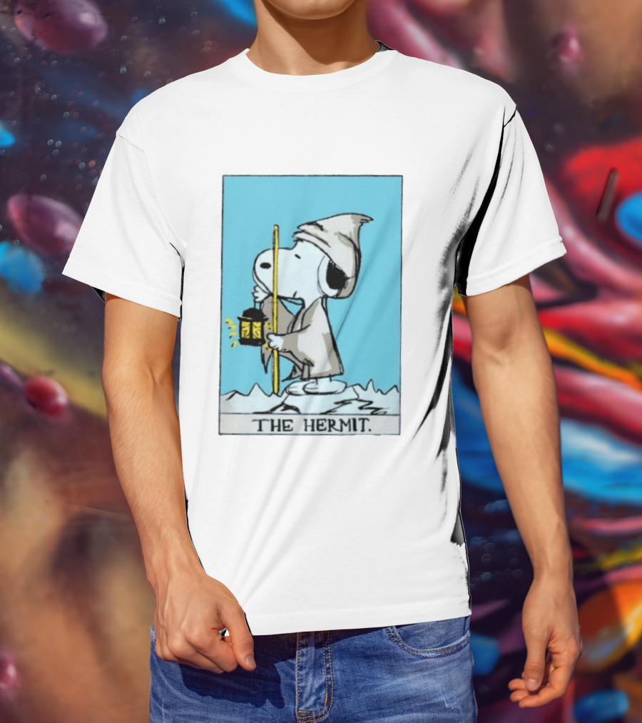 Snoopy The Hermit Tarot Peanuts Charlie Brown T-Shirt