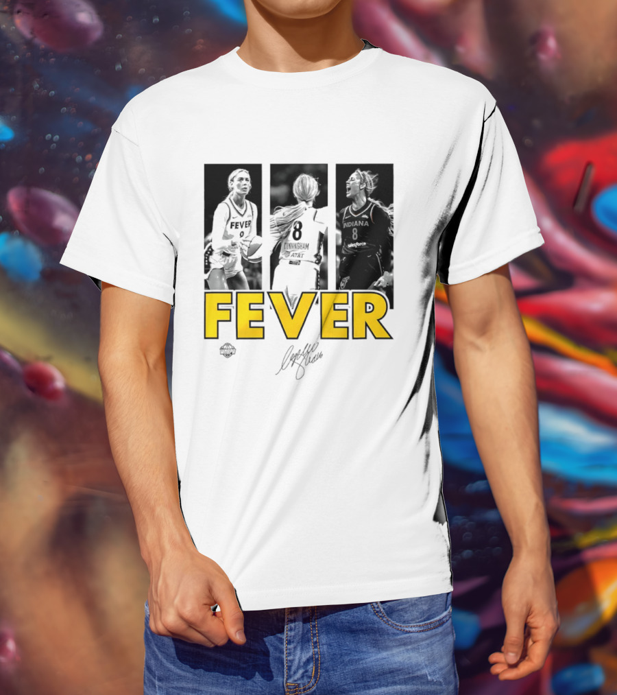 Sophie Cunningham Indiana Fever 8 Signature WNBA Player Collage T-Shirt