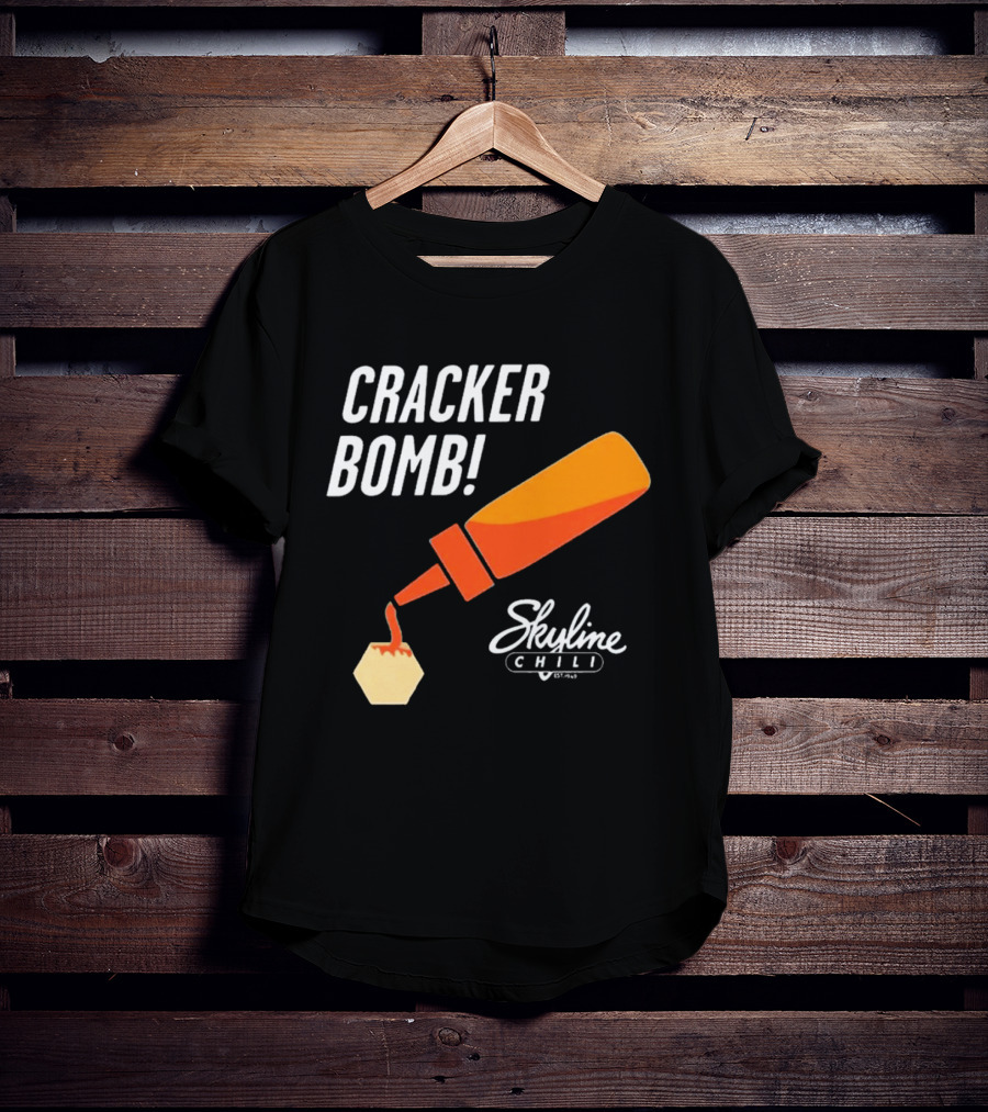 Cracker Bomb Skyline Chili Hot Sauce Fun T-Shirt