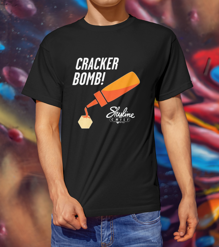 Cracker Bomb Skyline Chili Hot Sauce Fun T-Shirt
