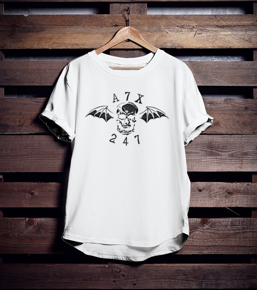 Avenged Sevenfold A7X Skull With Bat Wings 247 T-Shirt