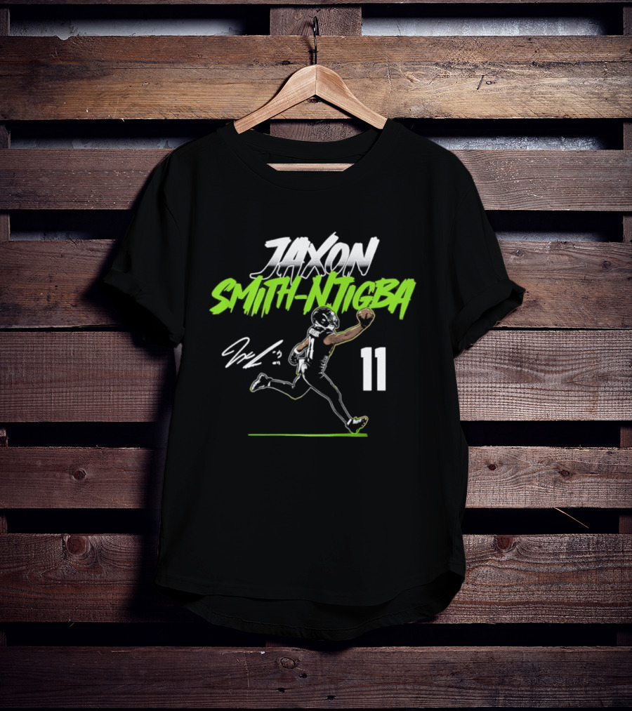 Jaxon Smith Njigba 11 Seahawks Player Pose 2026 T-Shirt