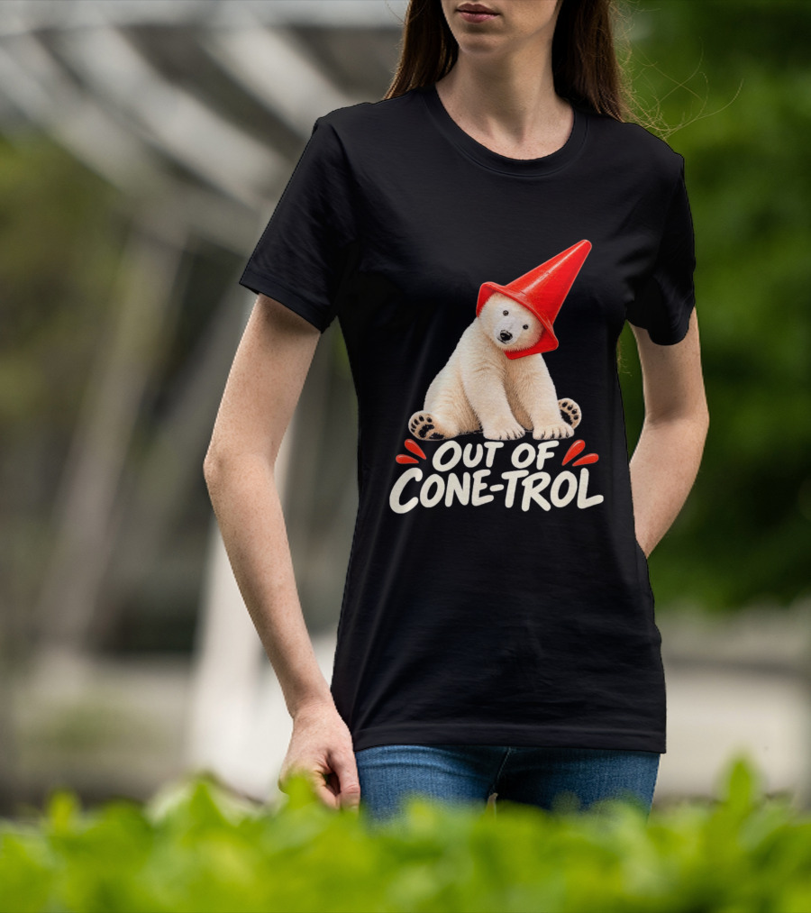 Out Of Cone Trol Polar Bear Traffic Cone Viral T-Shirt