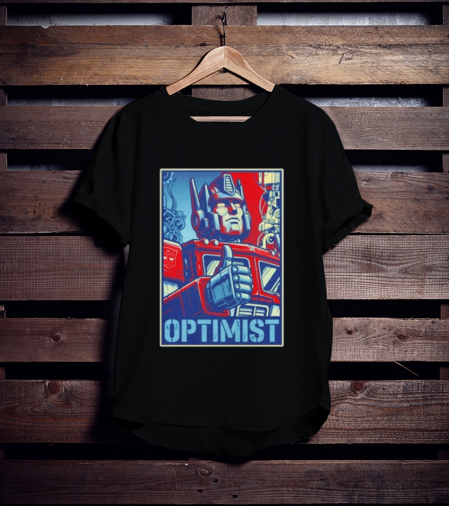 Optimus Prime Optimist Transformers Art Thumbs Up T-Shirt