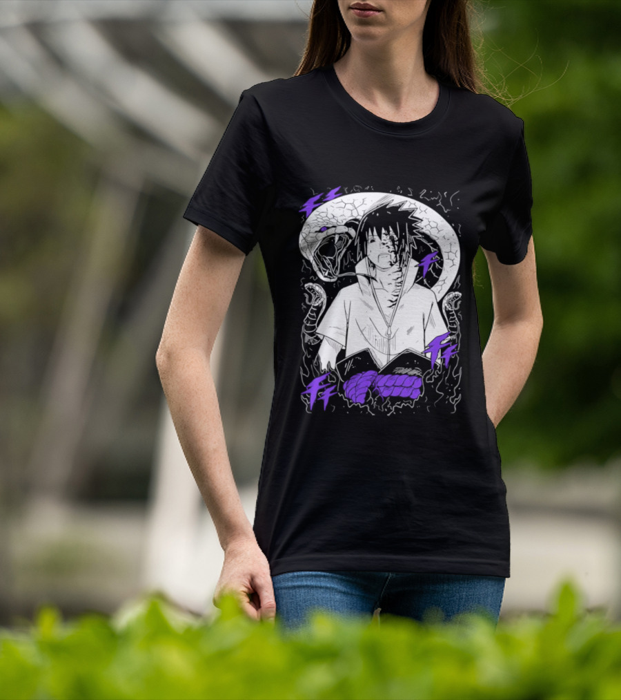 Sasuke Uchiha Orochimaru Snake Naruto Susanoo Mangekyo Sharingan T-Shirt