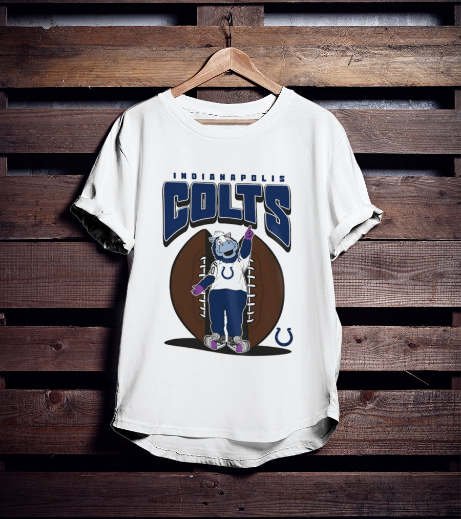 Indianapolis Colts Blue Mania Mascot Football 2026 T-Shirt