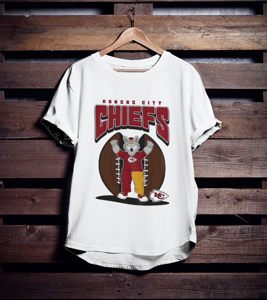 Kansas City Chiefs K.C. Wolf Mascot Football 2026 T-Shirt