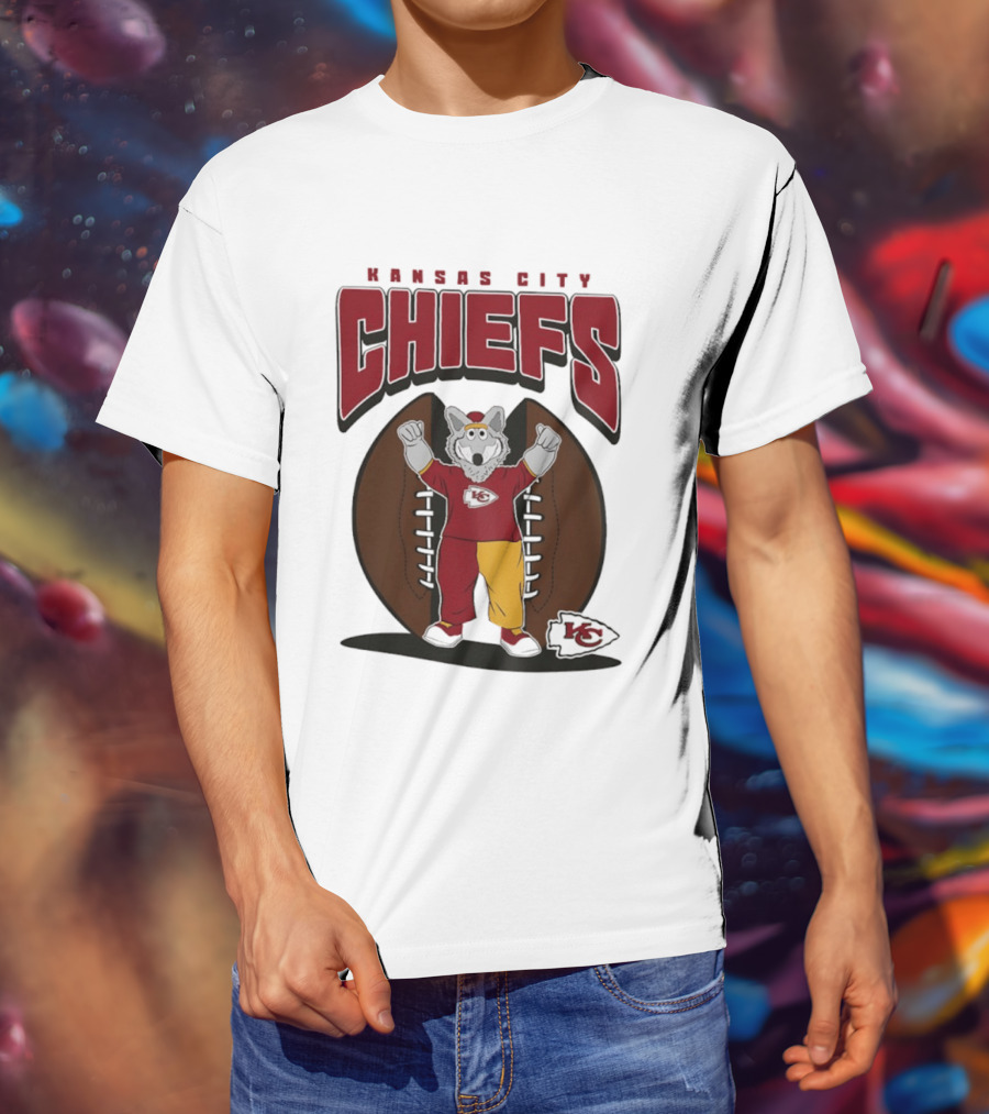 Kansas City Chiefs K.C. Wolf Mascot Football 2026 T-Shirt