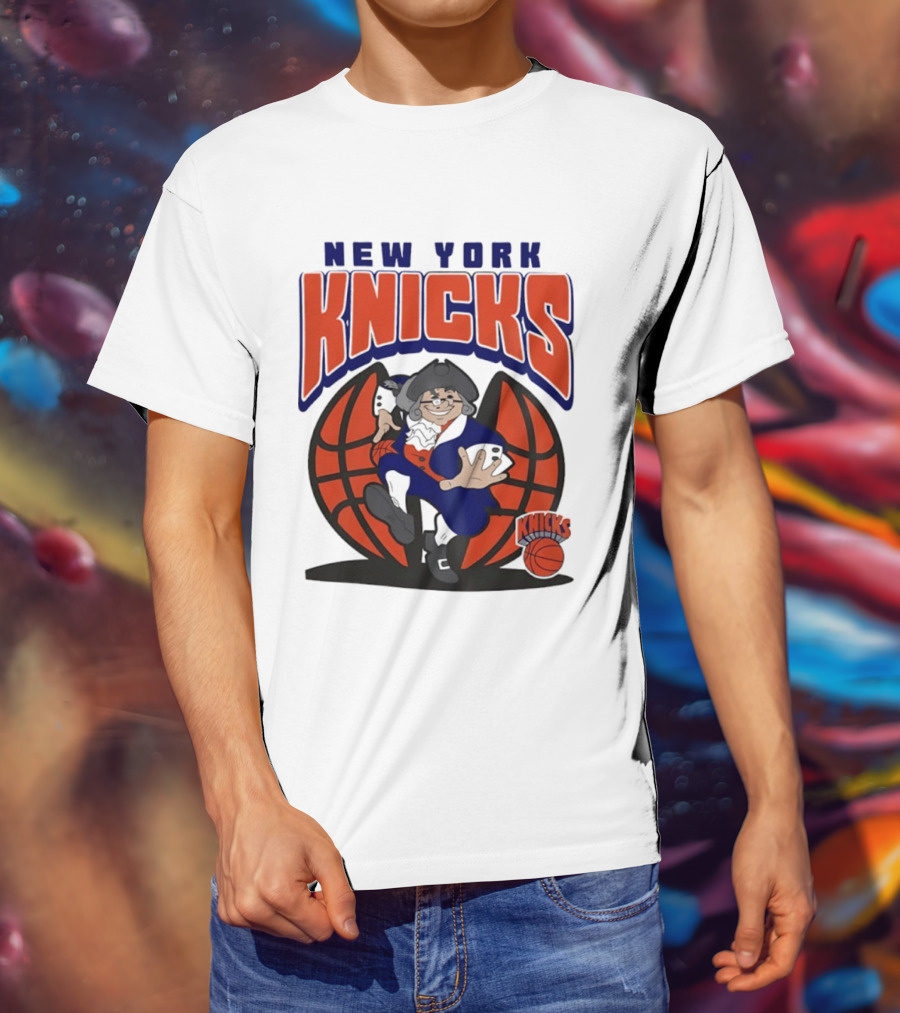 New York Knicks Father Knickerbocker Basketball Mania T-Shirt