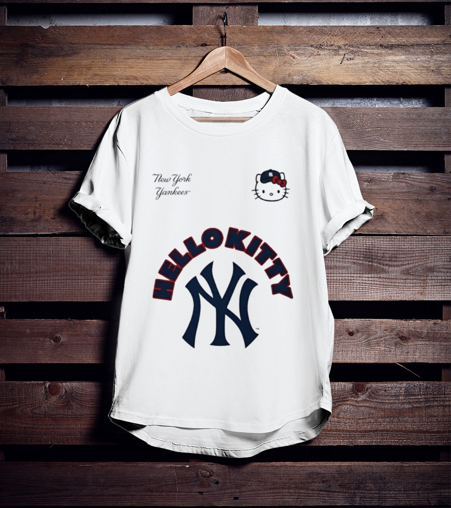 New York Yankees Hello Kitty Collaboration August 22 Yankee Stadium T-Shirt