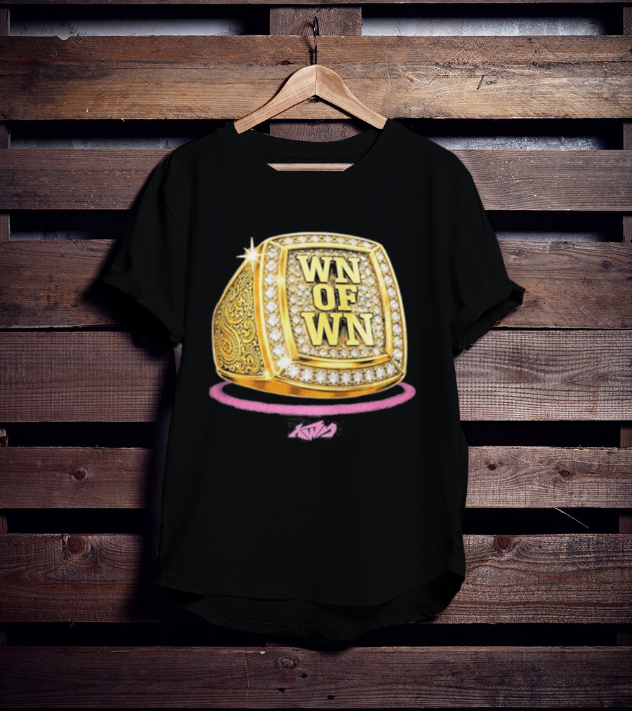WN OF WIN Championship Gold Ring With Diamonds T-Shirt